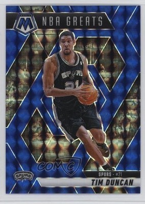 2024-25 Panini Mosaic NBA Greats Blue Prizm 101/199 Tim Duncan #291 HOF 16wc