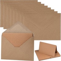 BriefumschläGe Kraftpapier 60Er Set Mit Blanko Karten Zum Selbstgestalten
