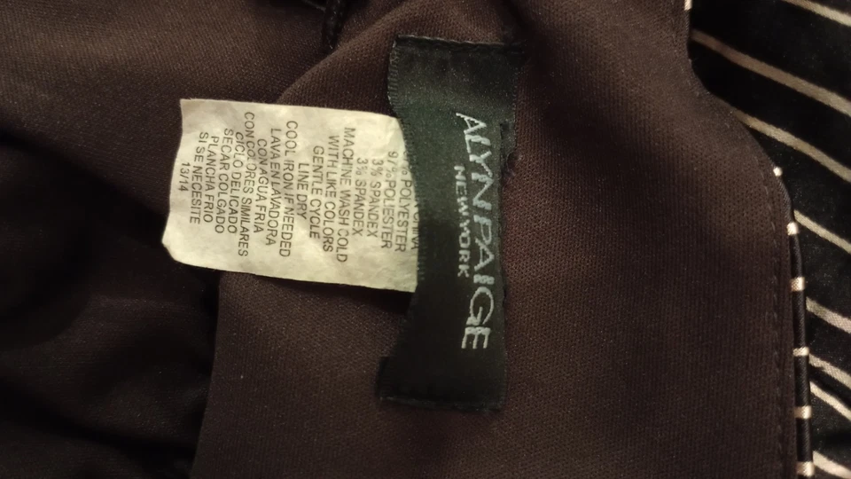 Vestido Alyn Page Talla 13/14 Marrón Rayas Vestido Foto 4 de 4