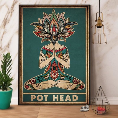 Yoga Pot Head Paper Poster No Frame Matte Wall Art Decor