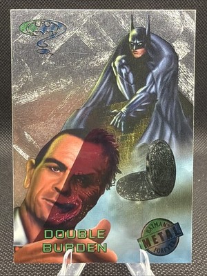 1995 Fleer Metal Batman Forever Silver Flasher Two-Face Double Burden #47