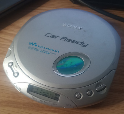 Sony Walkman D-E356CK Portable CD Player CD-R CD-RW Car Ready Works Good
