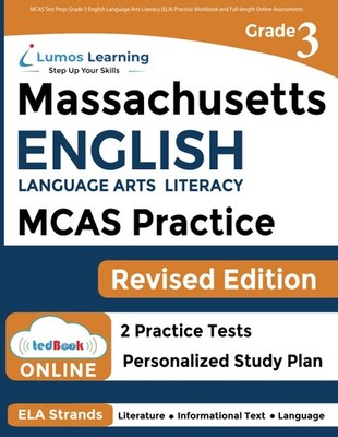 MCAS Test Prep: Grade 3 English Language Arts Literacy (ELA) Practice Workbo...