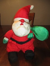 Vintage Santa Claus  14" Puffy Nylon Parachute Plush Stuffed Toy