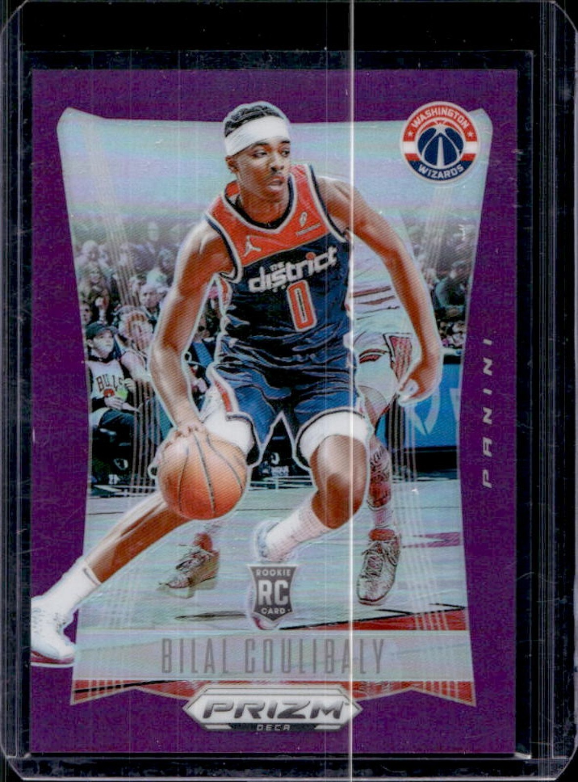 2023-24 Prizm Deca Bilal Coulibaly RC Purple Rookie #43/99 Wizards