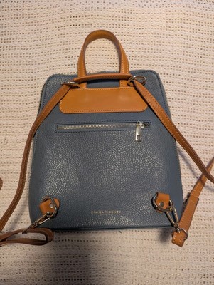 DIVINA FIRENZE BACKPACK/CROSSBODY ITALIAN BLACK PEBBLED  display picture 1