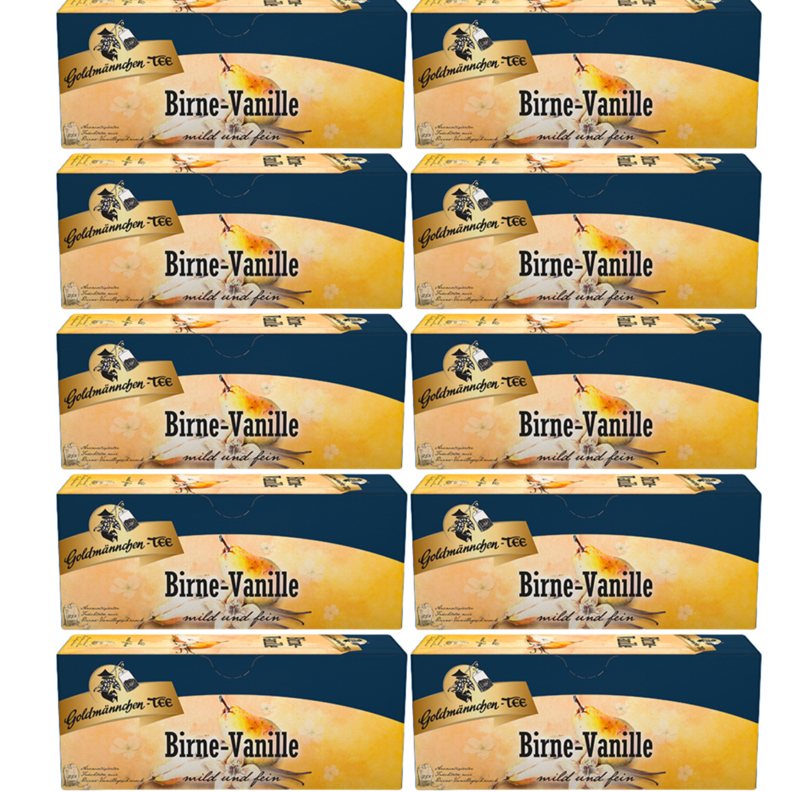 10x Goldmännchen Tee Birne-Vanille Birnentee 10x25 Teebeutel Früchtetee