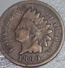 1899 Indian Head Small Cent BN Bronze Philadelphia Circulated US Coin