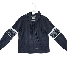 PINK Victoria's Secret Hoodie Gray Pullover Long Sleeve Logo Size S