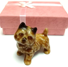 Vintage Wade Whimsy CAIRN TERRIER DOG 1960s Figure, Gift Boxed, Miniature Excell