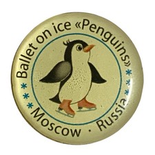 Moscow Penguins Ballet On Ice Lapel Trading Pin Button Russia Ice Theatre