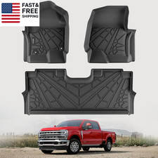 Floor Mats Fit 2017-2025 Ford F250/F350/F450 Superduty Crewcab (2Nd Row with Fol