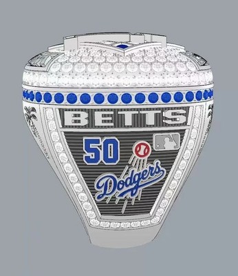 Los Angeles Dodgers 2025 チャンピオンリング　ベッツ MLB 2025 LA Los Angeles Dodgers World Series Championship Ring#50