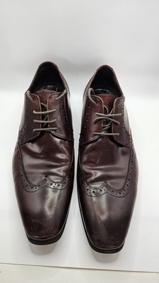 John White Herren Burgunderrot Leder Budapester Brogue Derby Formelle Schuhe Größe UK 8