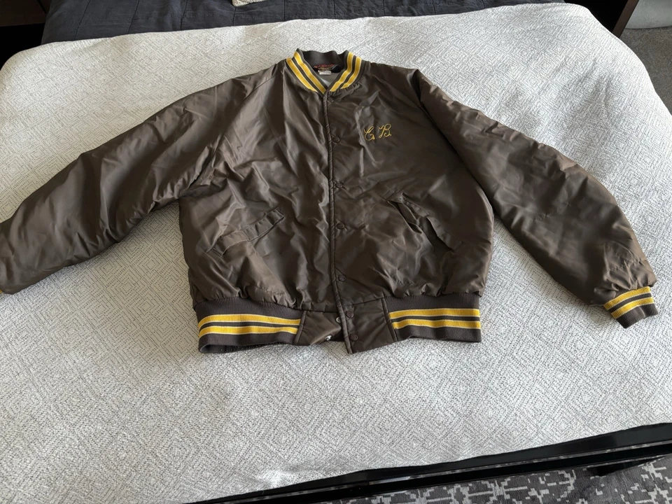 Jaqueta de luta Mustang costurada vintage, tamanho grande masculina - Imagem 4 de 4