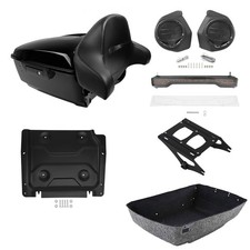 King Trunk Backrest Mount Tail Light Speakers Plate Fit For Harley Touring 14-26