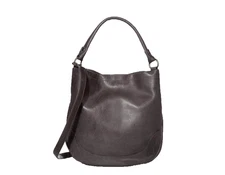 *New* FRYE - Melissa Hobo Bag - Carbon Black/Grey *ITALIAN LEATHER* - MSRP $388