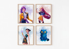 Demon Hunters Wall Art Prints Kpop Girls Bedroom Decor K-Pop Image A4/A3