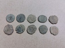 Lot of 10 Ancient Coins Dirty Crusty Authentic + Bonus Item