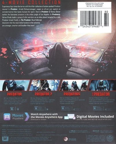 Predator 4-Movie Collection (Blu-ray + Digital) NEW Foto 2 de 3