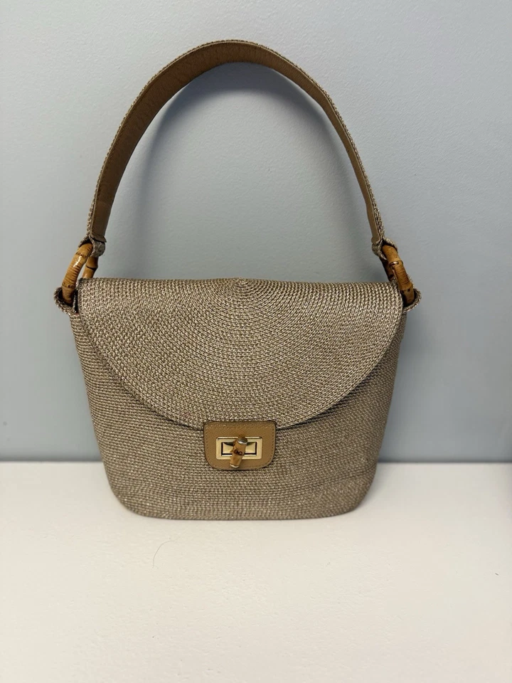 Bolso de Hombro Eric Javits Talla Tostada Interior Rosa Usado Foto 2 de 4