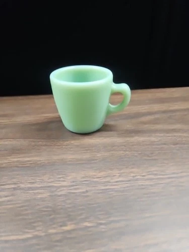 Vintage Jadeite Fire King Coffee Mug Cup Restaurant Ware 3" Rare 1940s