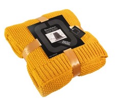 Strickdecke Überwurf Sofadecke elegante Wohndecke weiche Wolldecke Grobstrick