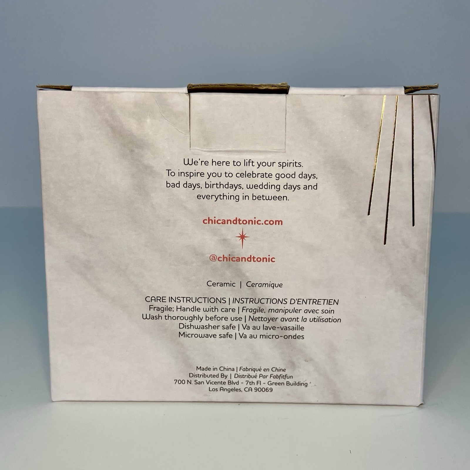 Chic & Tonic Snowflake Coffee Mug 16 oz Winter Holiday Blue Christmas Cup New