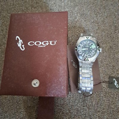 Cogu Jumping Automatic Watch Multicolored Numbers