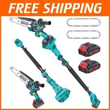 2-in-1 Cordless Pole Saw & Mini Chainsaw Combo