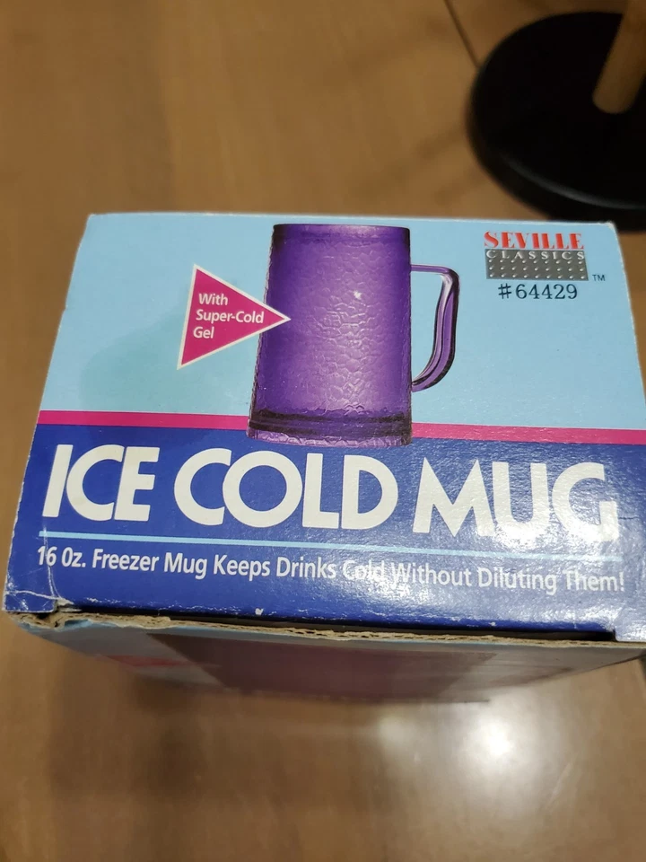 Taza congeladora vintage 1994 Sevilla Classics Ice Cold 16 oz púrpura acrílico Foto 4 de 4