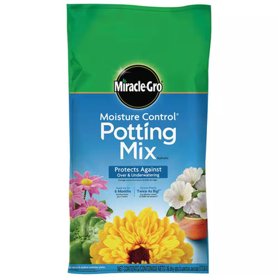 Miracle-Gro Moisture Control Potting Mix Soil 16 Qt for Container Plants