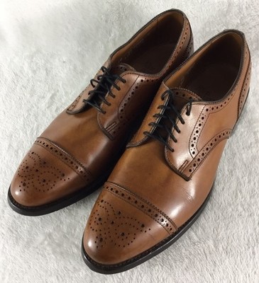 Allen Edmonds Sanford Shoes Mens 10 AA Walnut Brown Cap Toe Oxford 5347