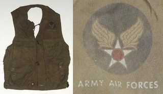WW2 USAAF Army Air Forces Vest Emergency Sustenance Type C 1 w/ holster