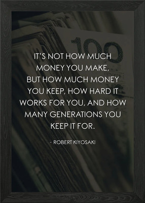 Make Money Work For You Gerahmtes Wandbild Poster Leinwanddruck Bild