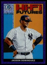 2022 Bowman #HIFI-11 Jasson Dominguez Hi-Fi Futures Mojo Purple Refractors #/250