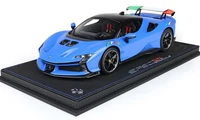 BBR P18237ITA 1:18 Ferrari SF90 XX Stradale Blau Mit Schwarzem Dach