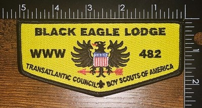 Black Eagle Lodge 482 Transatlantic Council TAC Boy Scout OA WWW Flap Patch 