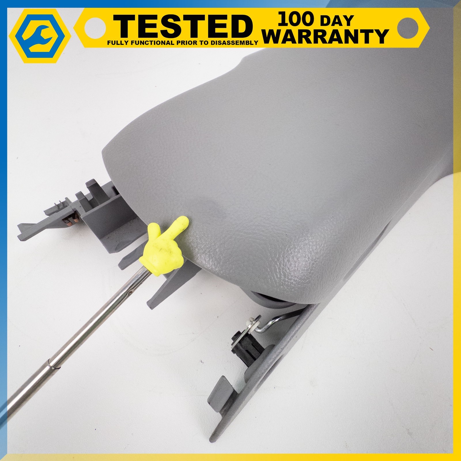 05-13 CHEVROLET CORVETTE C6 FRONT CENTER CONSOLE ARM REST LID ASSEMBLY GRAY OEM