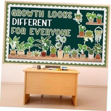 78 Pcs Greenery Classroom Bulletin Board Decorations Motivational Plant