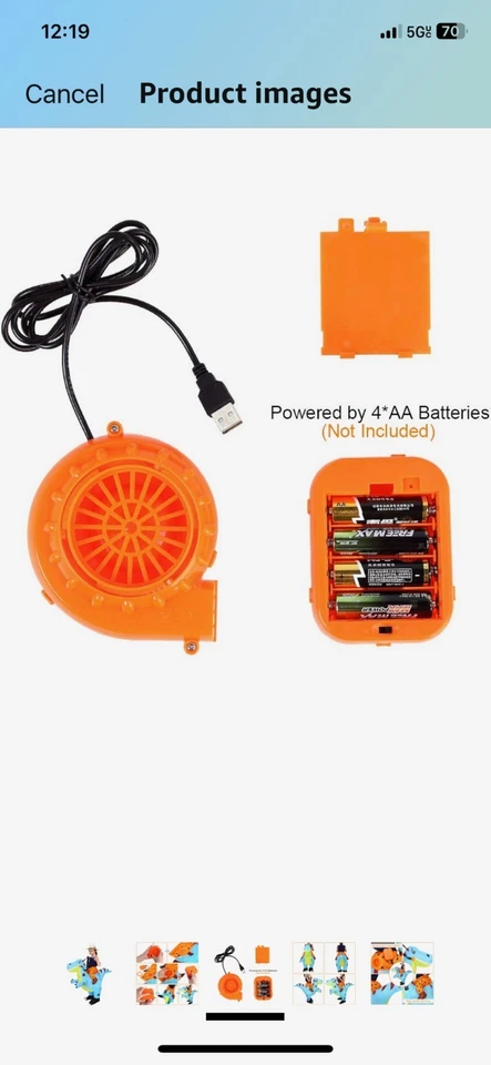 Fantasia inflável de dinossauro cosplay roupa de festa - Imagem 4 de 4