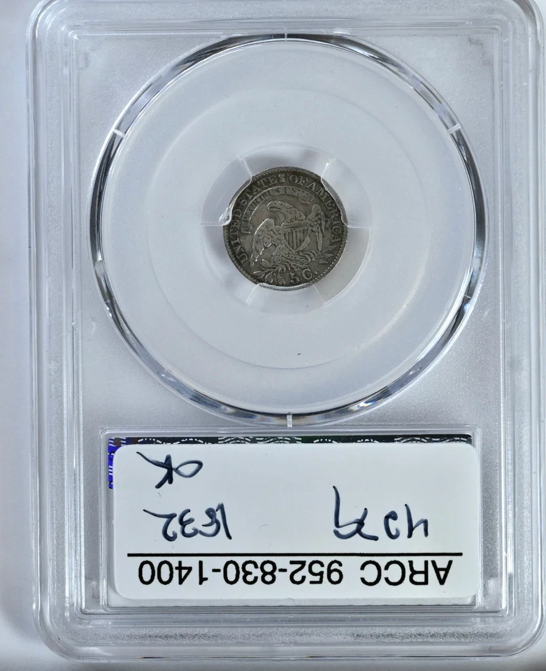 1832 Half Dime Capped Bust PCGS VF 30 Graded Silver Coin 4279 WOW! - Image 2 of 2