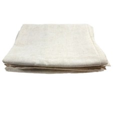 NEW Jinchan Linen Blend Beige Curtains 96 " Length Rod Pocket Back Tab 2 Panels