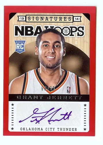 13-14 PANINI HOOPS RED BORDER GRANT JERRETT ROOKIE AUTO AUTOGRAPH #63/99