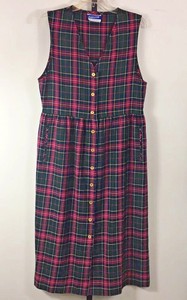 plaid jumper dress womens