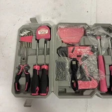 Hi-Spec Small Drill Set，30Pc Pink 12V Cordless Power Drill Driver & Household DI