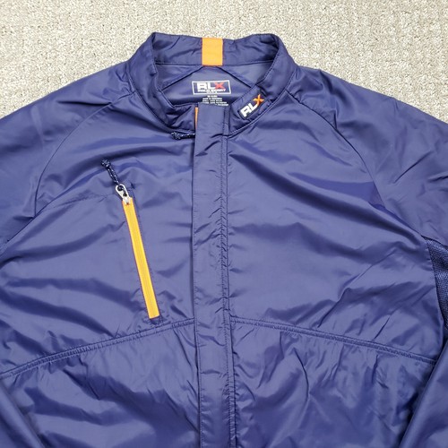 RLX POLO SPORT Jacket Mens Large Blue Windbreaker Full Zip Golf Cycling - Picture 3 of 15
