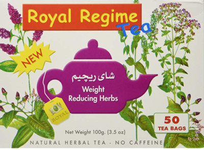 Royal Regime Tee mit Kräutern zum Abnehmen, Abnehmen, Entgiften Gesundheit 50 Beutel