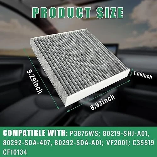 Filtro de ar de cabine CP134 (CF10134) para Honda Acura Premium Civic CR-V Odyssey CSX - Imagem 3 de 4