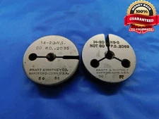 14 20 NS 3 THREAD RING GAGES #14 .242 GO NO GO P.D.'S = .2095 & .2069 .2420